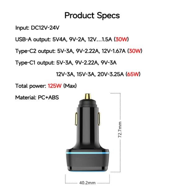 USB C Car Charger