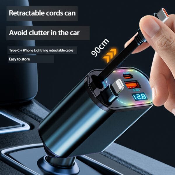 Retractable Car Charger Adapter