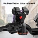 Motorcycle Phone Holder Metal Tie Rod Bike Handbar Cell Phone Mount with Vibration Dampener