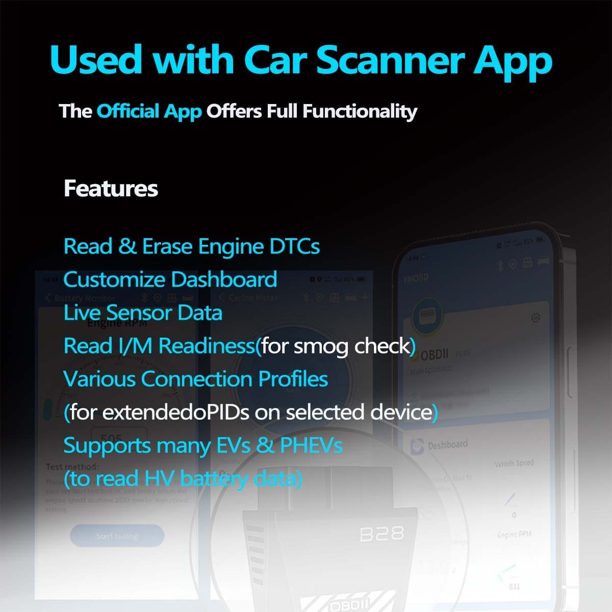 B28 bluetooth scanner for car