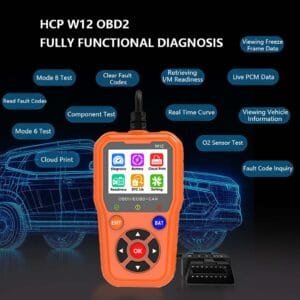 W12 OBD2 Scanner Diagnostic Tool