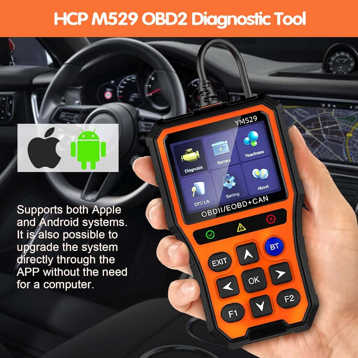 YM529 Enhanced OBD2 Scanner Car Code Reader